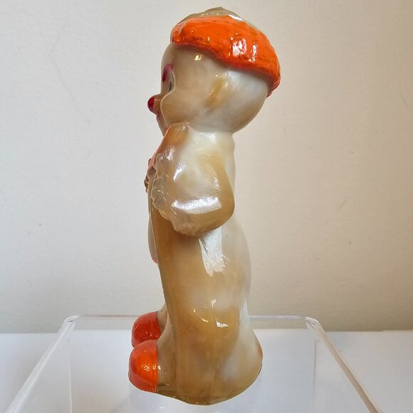 Boyd Art Glass Chuckles the Clown Hand Painted Caramel Brown Vintage 4" - Picture 6 of 8